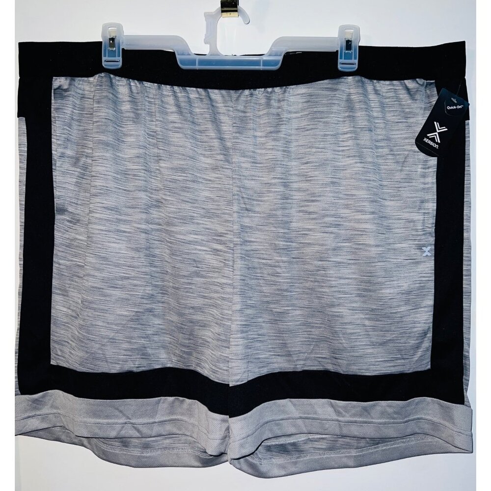 New Xersion Mens 4XL Basketball Shorts Regular Fit Gray & Black Athletic
